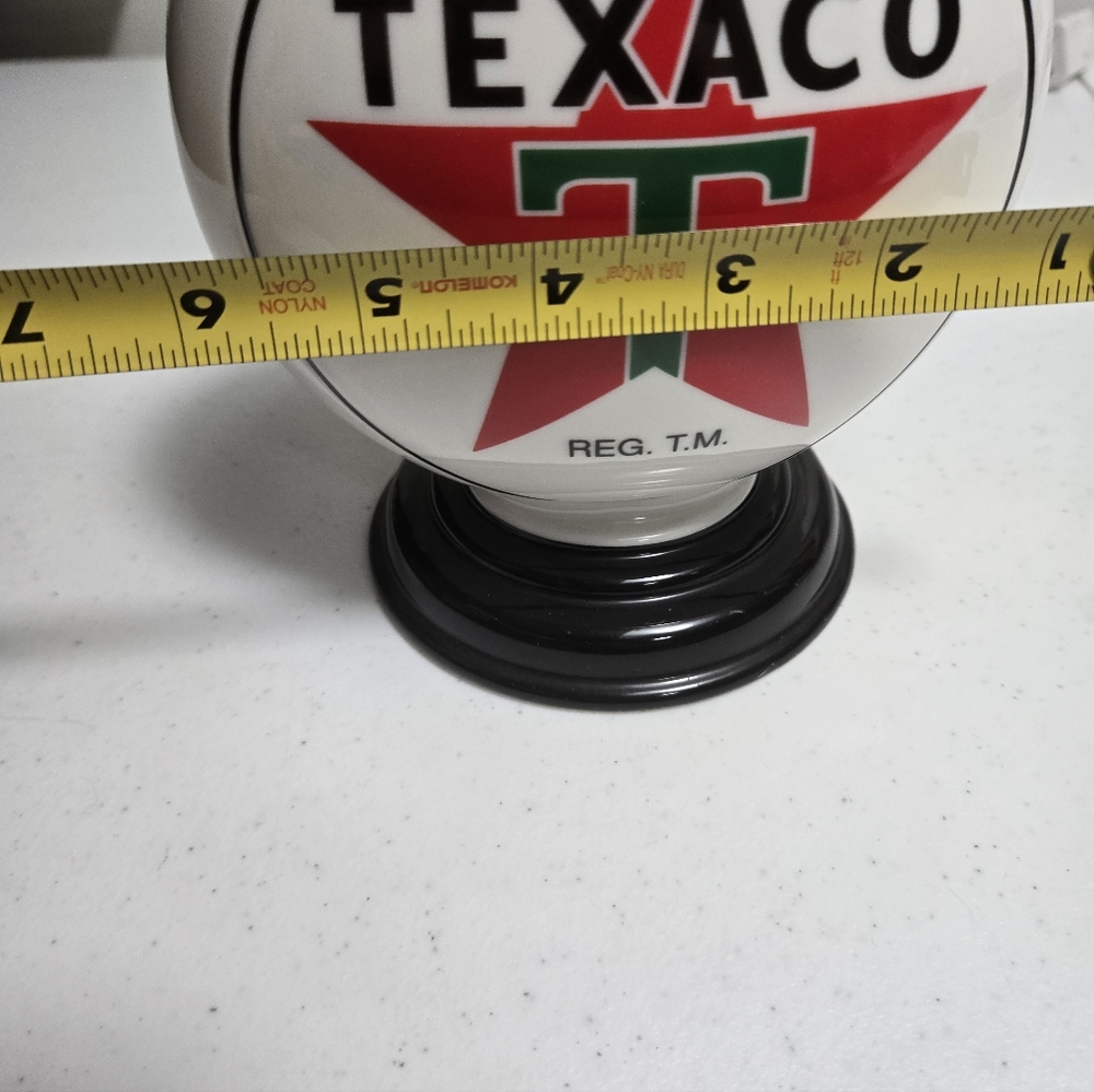 Texaco Gas Pump Globe Lamp - Nightlight. Enesco Excellent Cond. 7 Inches Tall - Picture 6 of 13